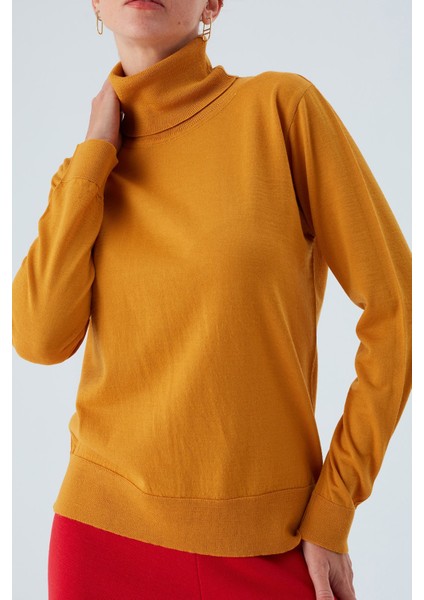 Valerıa Pullover Boğazlı Ince Kadın Triko Kazak Sarı indirimleri