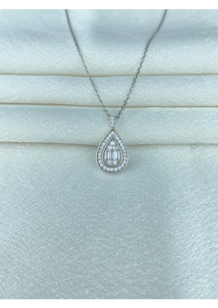 925 Ayar Gümüş Damla Kolye