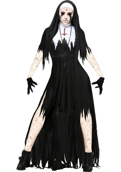 Cadılar Bayramı Partisi Cosplay Vampir Cadı Elbise (Yurt Dışından)