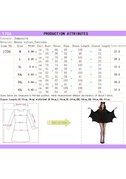 Kadın Vampir Yarasa Kostüm (Yurt Dışından)