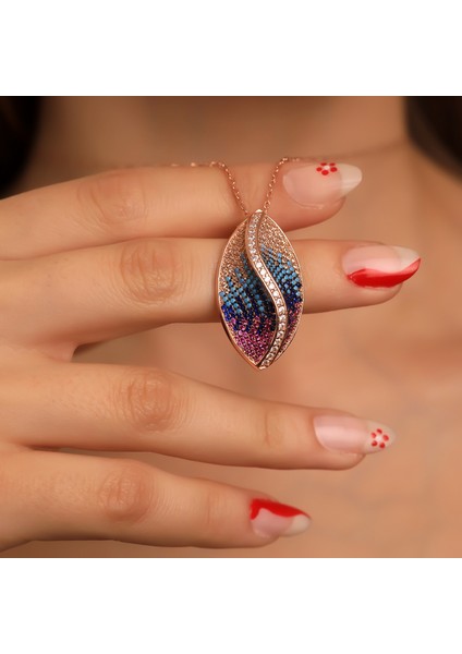 925 Ayar Gümüş Med Cezir Kolye