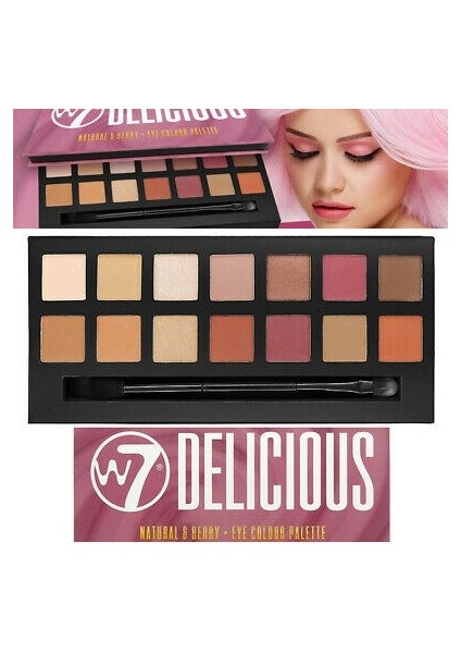 W7, Delicious, Natural & Berry, Eye Colour Palette