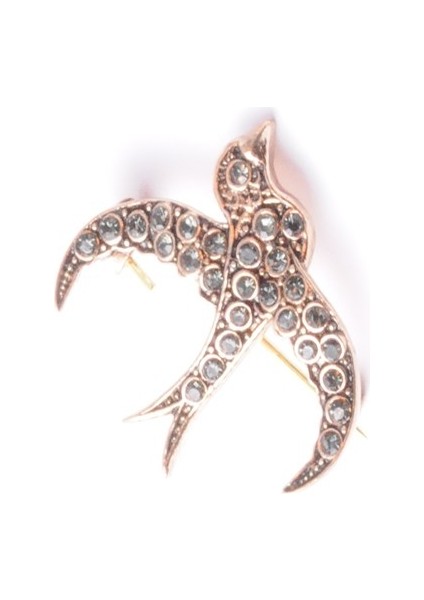 Broş Fıgurlu Otantık Desenli Bronz Kristal Taşli fiyatları