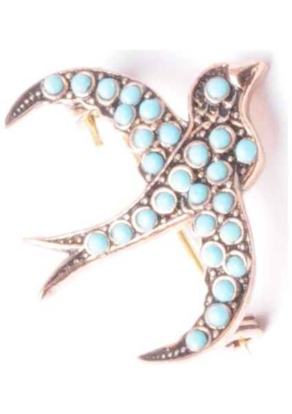 Broş Fıgurlu Otantık Desenli Bronz Kristal Taşli fiyatları