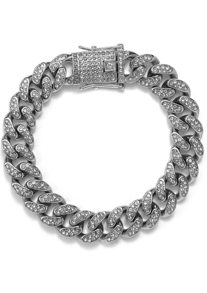 12 Mm. Kalın Taşlı Alloy Bayan Bileklik ER02BY