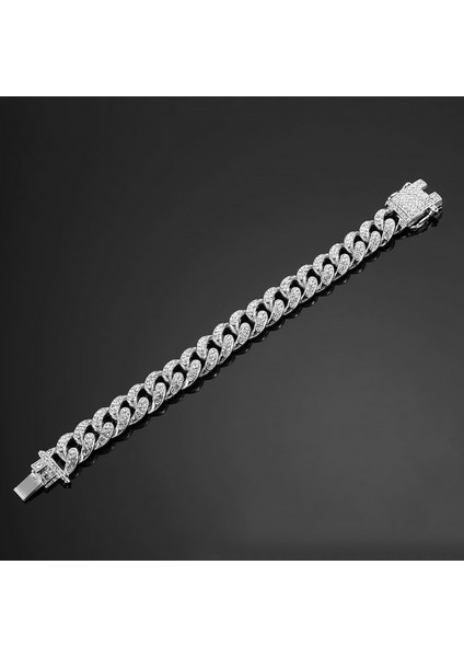 12 Mm. Kalın Taşlı Alloy Bayan Bileklik ER02BY