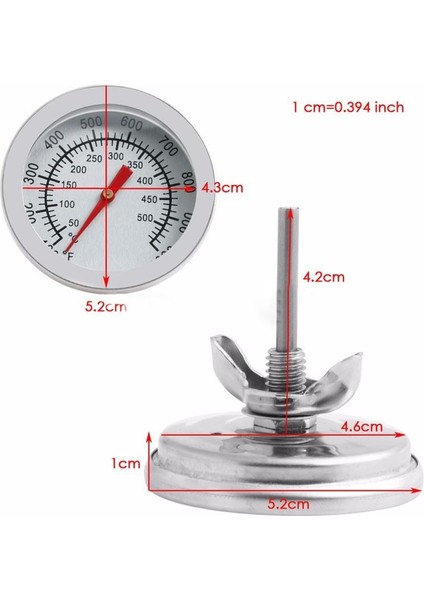 Barbekü Mangal Fırın Termometresi 50-500 Derece Thr224 fırsatları