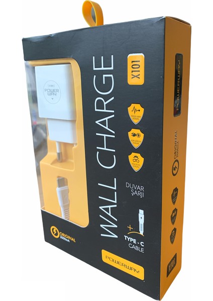Tüm Cep Telefonları Için Type C Type-C Duvar Şarj ve Data Kablosu 2 Amper + Kablo + Başlık 2li Set