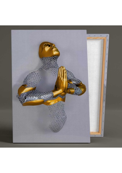 Dua Eden Gold Detaylı Metal Zincir Adam Dekoratif Kanvas Tablo fiyatları