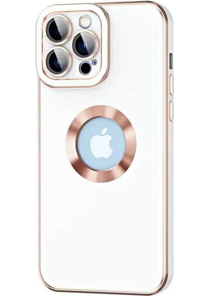 iPhone 14 Pro Kılıf Kamera Korumalı Logo Çevresi Halka Tasarım Lüx Kapak