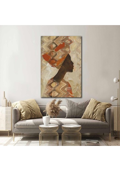 Afrikalı Kadın Poster Etnik Kıyafet Kanvas Tablo