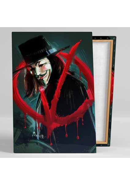 V For Vendetta Ilüstrasyonu Maske Fikirler Kurşun Işlemez Kanvas Tablo