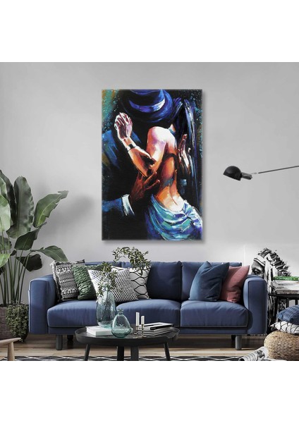 Tutkulu Dansçılar Dans Tutkusu Salon Dansları Tango Salsa Kanvas Tablo