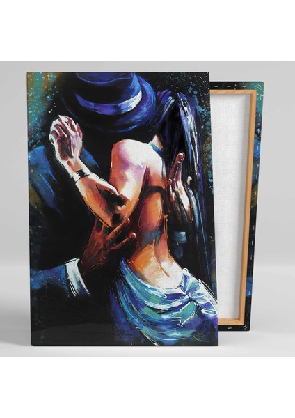 Tutkulu Dansçılar Dans Tutkusu Salon Dansları Tango Salsa Kanvas Tablo