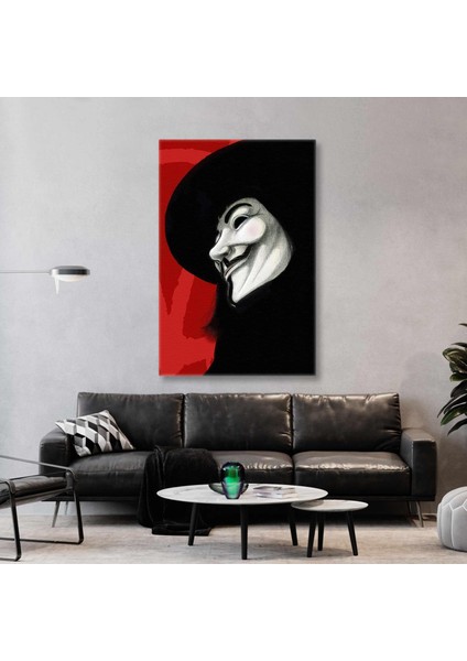 V For Vendetta Filmi Maske Fikirler Kurşun Istemez Kanvas Tablo