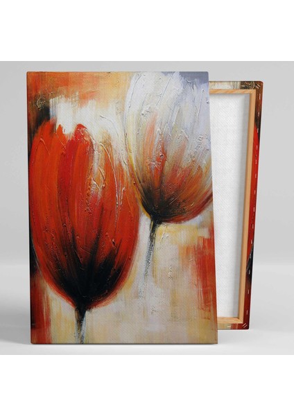 Gelincik Çiçeği Yağlı Boya Efektli Kanvas Tablo fiyatları