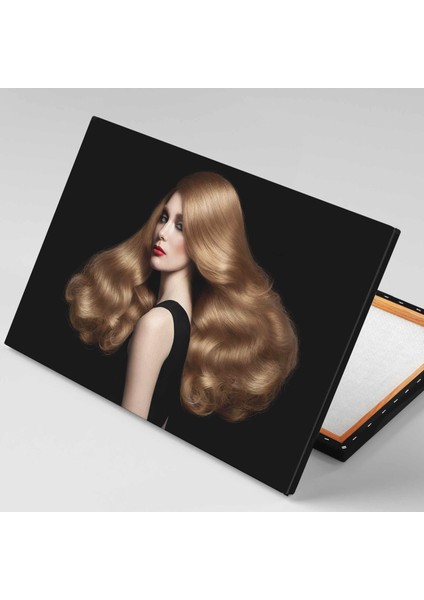 Buzlar Kraliçesi Gümüş Simli Makyaj Mavi Gözlü Kadın Make Up Güzellik Salonu Yatay Kanvas Tablo fiyatları