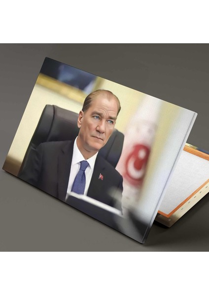 Gazi Mustafa Kemal Atatürk Yapay Zeka Ile Günümüzdeki Hali Dekor Kanvas Tablo