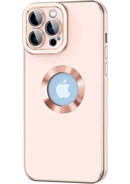 iPhone 14 Pro Kılıf Kamera Korumalı Logo Çevresi Halka Tasarım Lüx Kapak