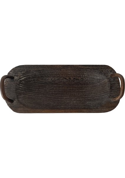 El Yapımı Bavola Kulplu Oval Sunumluk 38*16*4cm