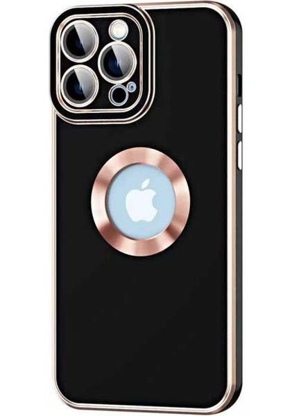 iPhone 14 Pro Kılıf Kamera Korumalı Logo Çevresi Halka Tasarım Lüx Kapak