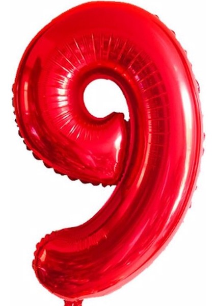 Rakam Folyo Balon Kırmızı Rakam Balon Kırmızı Yaş Balon 100 cm Sayı Balon Uçan Balon Helyum Balon