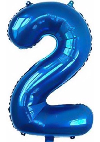 Rakam Folyo Balon Lacivert Rakam Balon Mavi Yaş Balon 76 cm Sayı Balon Uçan Balon Helyum Balon