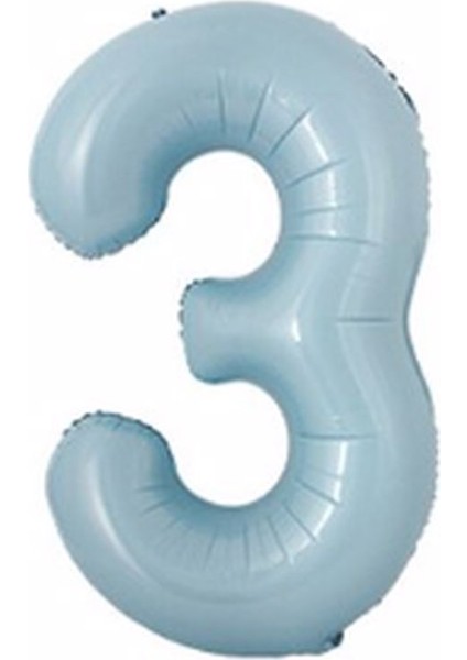 Rakam Folyo Balon Bebek Mavisi Mavi Yaş Balon 76 cm Sayı Balon Uçan Balon Helyum Balon