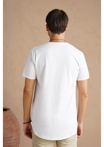 Erkek Kırık Beyaz Pis Yaka Salaş T-SHIRT-TCPS001R56S fırsatları