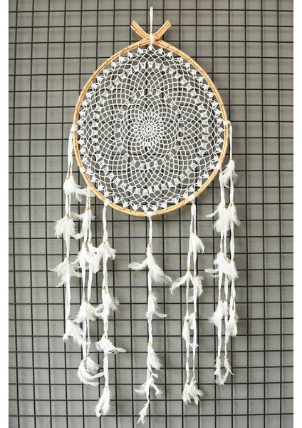 El Yapımı Örgülü Damla Rüya Kapanı/dream Catcher 55*47CM