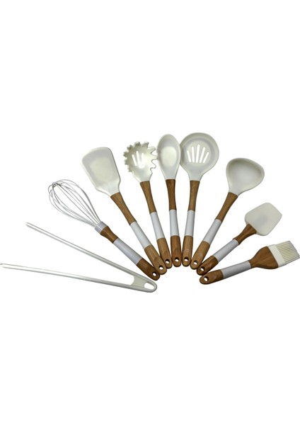 9 Parça Silikon/ Bambu Chef Mutfak Seti