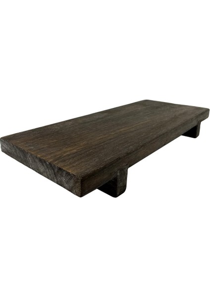 Bamıra Paulownıa Ağacından El Yapımı Ayaklı Dikdörtgen Sunum Tahtası 55*23*7cm
