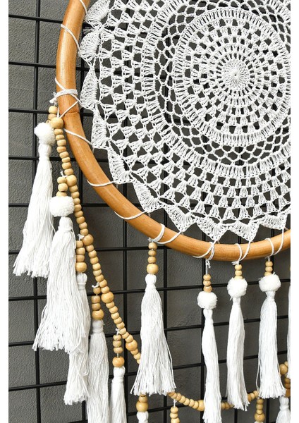El Yapımı Örgülü Yuvarlak Rüya Kapanı / Dream Catcher 44*44 cm fiyatları