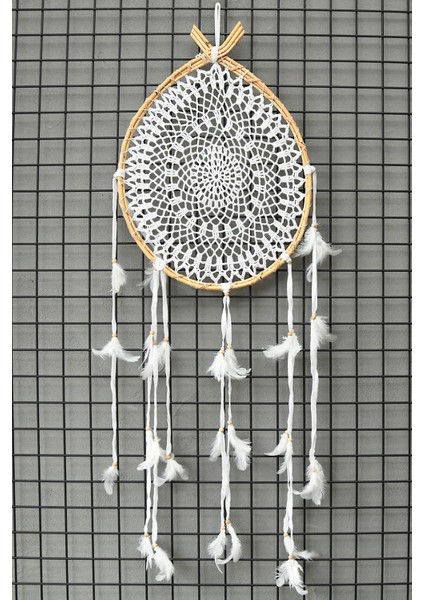 El Yapımı Örgülü Damla Rüya Kapanı/dream Catcher 46*35CM