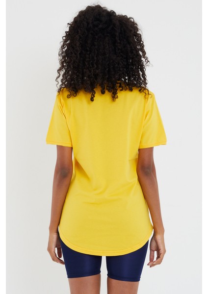 Tarz Cool Women Sarı Pis Yaka Salaş T-SHIRT-XKTCPS001R03S fırsatları