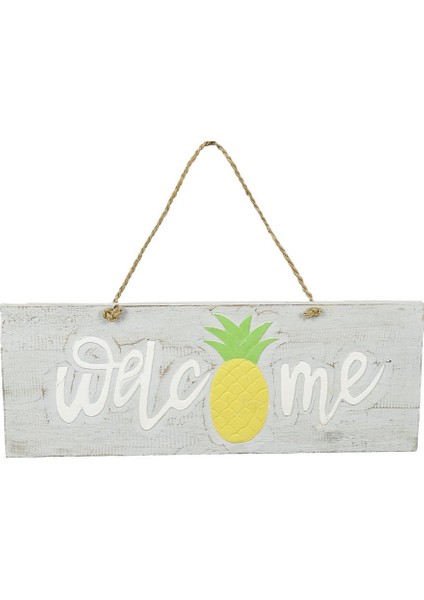 Welcome Ahşap Pano,duvar/kapı Aksesuarı 18,5* 50,5 cm