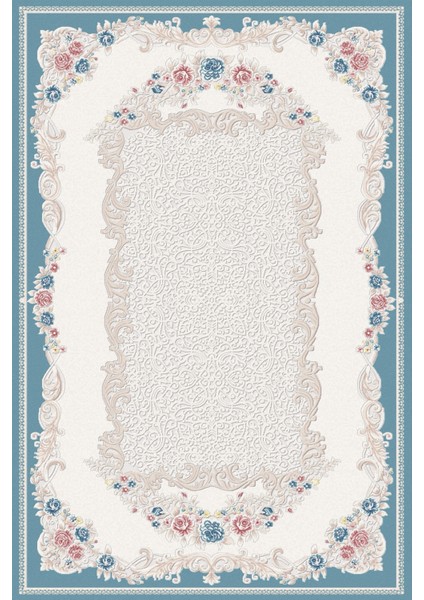 yolluk Koridor Mavi Ekru Dijital Baskı Kaymaz Yuvarlak Oval Kesme Ince Yıkanabilir Halı fiyatları