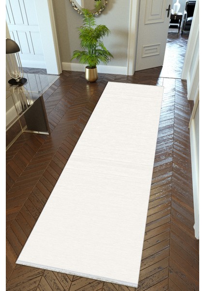 yolluk Koridor Bej Pembe Dijital Baskı Kaymaz Yuvarlak Oval Kesme Ince Yıkanabilir Halı