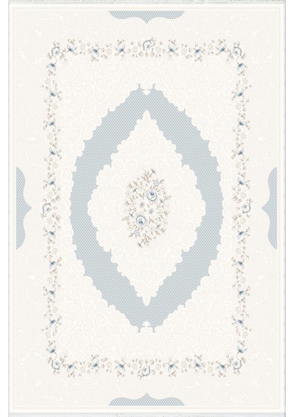 yolluk Koridor Ekru Gri Dijital Baskı Kaymaz Yuvarlak Oval Kesme Ince Yıkanabilir Halı