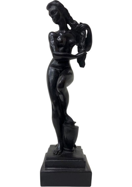 Reçine Uzun Saçlı Kız Biblo 23,5cm