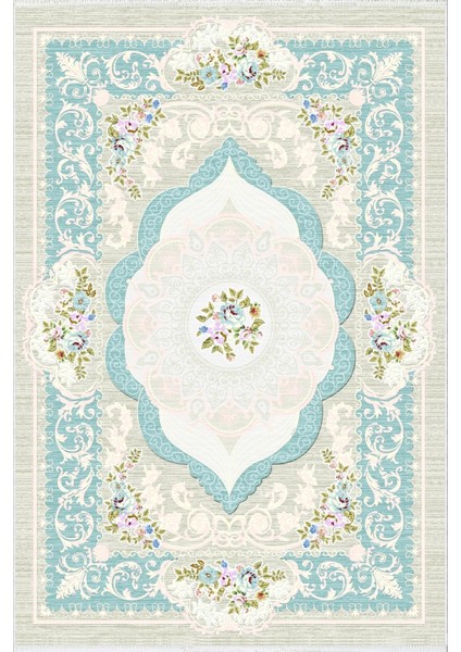 yolluk Koridor Mavi Dijital Baskı Kaymaz Yuvarlak Oval Kesme Ince Yıkanabilir Halı fiyatları