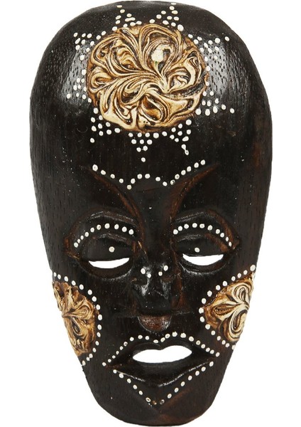 Ahşap Işlemeli Mask 16 cm