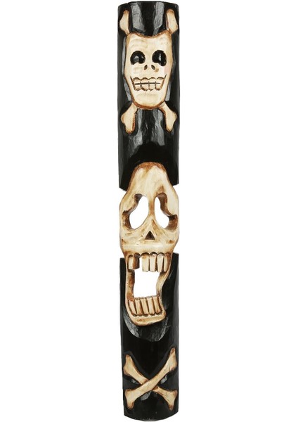 Ahşap Kuru Kafa El Yapımı Mask / Duvar Dekoru 1 Metre