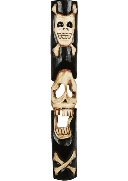 Ahşap Kuru Kafa El Yapımı Mask / Duvar Dekoru 1 Metre