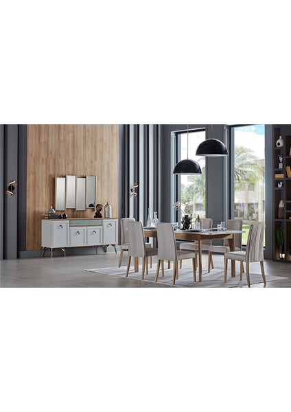 Valencia Açılır Yemek Masası Gri fiyatları