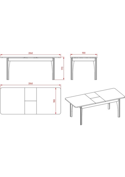 Valencia Açılır Yemek Masası Gri indirimleri