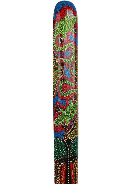 Ahşap Aborjin Desenli Mask 100 cm
