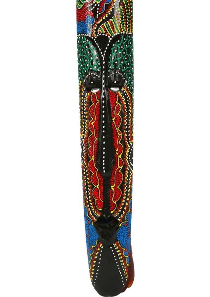Ahşap Aborjin Desenli Mask 100 cm
