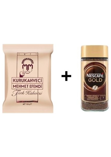 Türk Kahvesi 100 gr + Nescafe Gold Kavanoz 100 gr