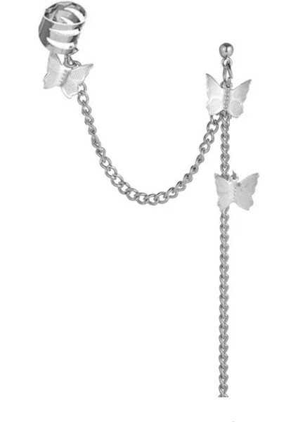 Üstten Deliksiz Yıldız Sallantılı Kıkırdak Küpe fiyatları